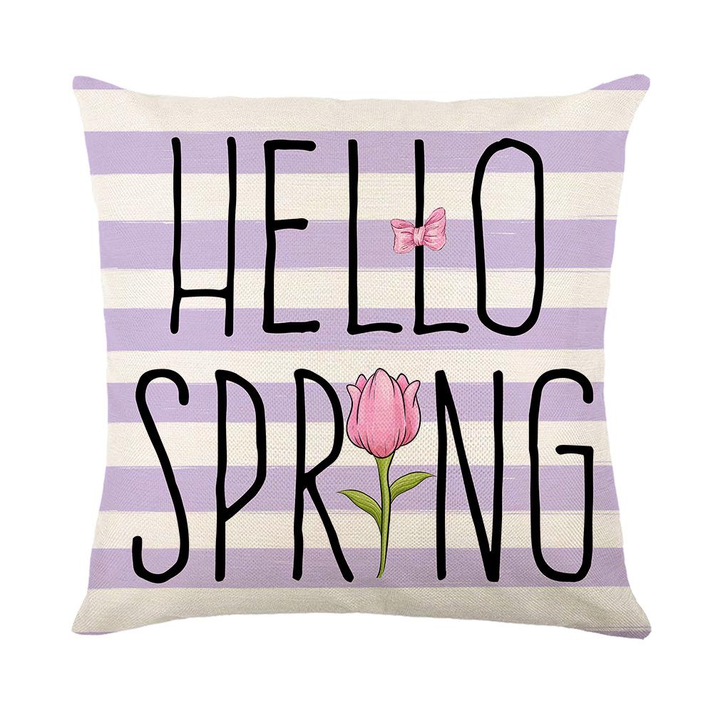 Cartoon Black and White Check Rabbit Print Pillow Cover Home Living Room Cushion Cover Pillow Cover