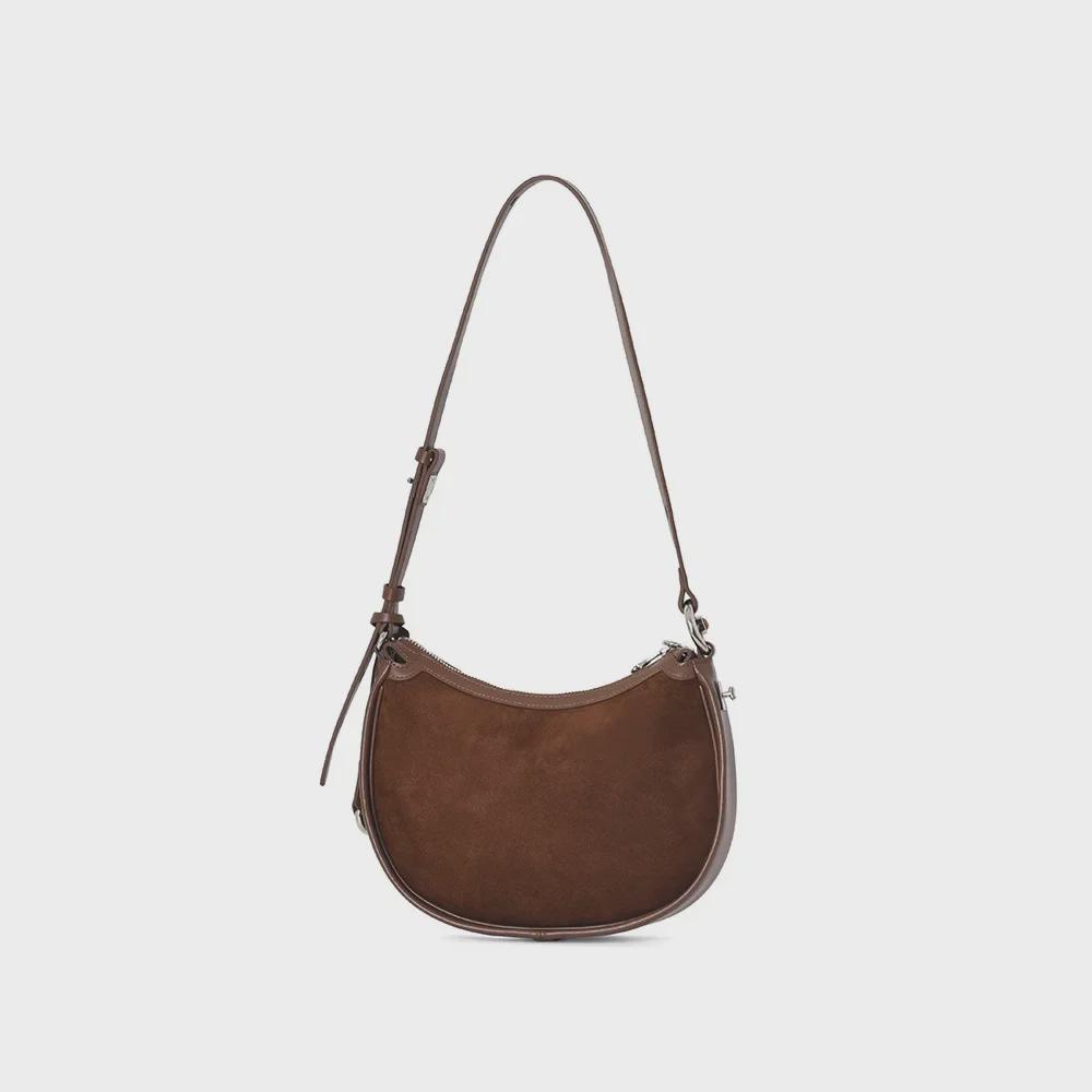 2025 Υψηλής Ποιότητας Ματ Δέρμα Μοσχαριού Τσάντα Ώμου Ημισελήνου - Ρετρό Ντιζάιν Νίχης