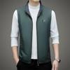 Herrenweste Stehkragen Outdoor-Sport Doppelseitige Weste Weste Clip Ärmellos Trendmantel