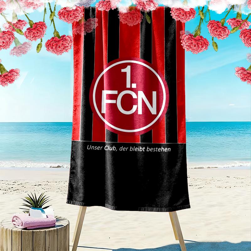 1. FC Nürnberg Print Strandtuch, Großes Weiches Schnelltrocknendes Handtuch für Strand Camping Schwimmen 70cmx140cm(27x55inch)