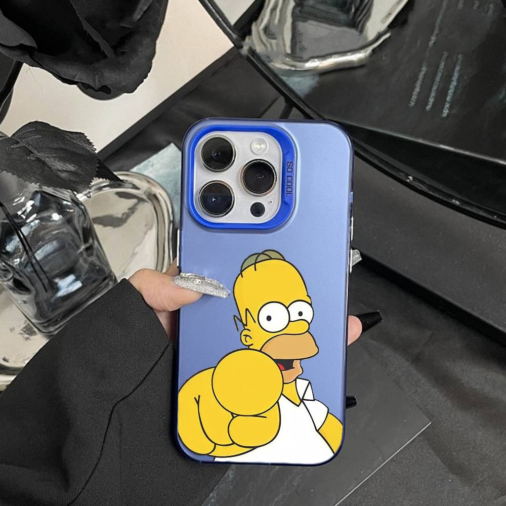 Anime T-The S-Simpsons-s Phone Case For IPhone 16 17 15 14 12 13 Pro Max white Color Shockproof Cover