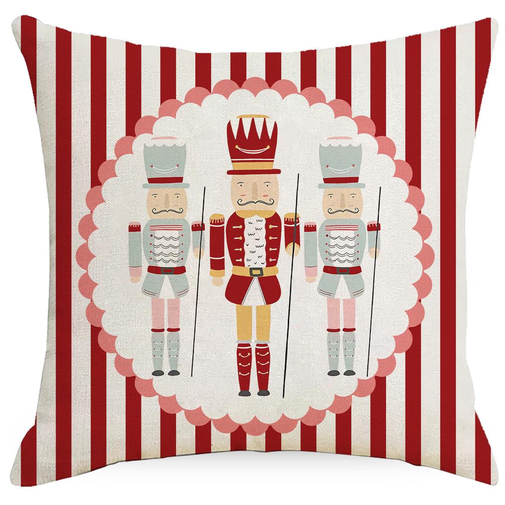 New Christmas Pillow Case Snowman Christmas Tree Linen Decoration Home Living Room Sofa Pillow