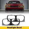 Pair Front Headlight Trim Cover Bezels Kit For Dodge Challenger 2015- US