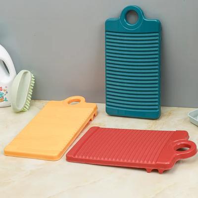 1pc Non-Slip Mini Durable Hand Wash Plastics Washboard Portable Laundry Board Trough Household Clothes Cleaning Tool