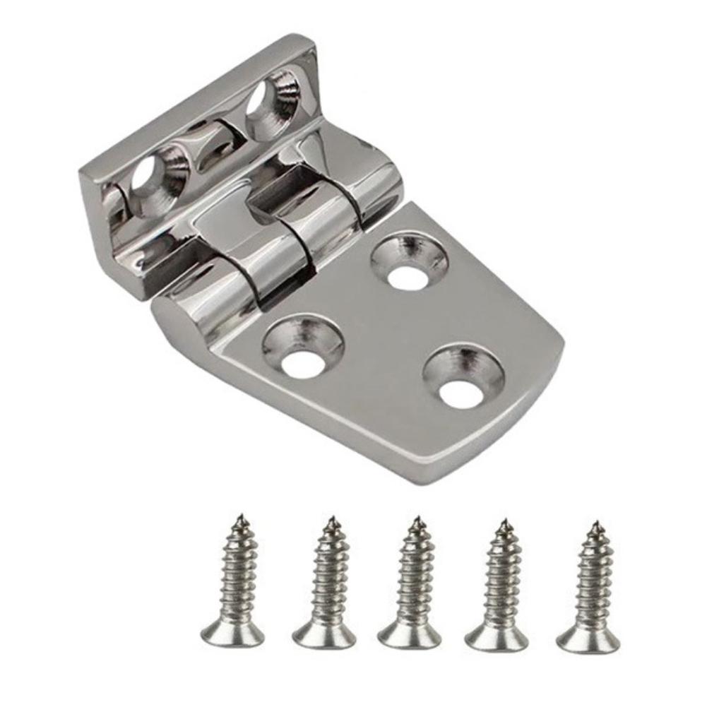 1 Set Heavy Duty Boat Hinges 316 Stainless Steel Offset Short Side Hinges 2 Boat Hinge With Screws Furniture Hardware Tools