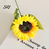 Realistic Sunflower Petals Artificial Flowers Bouquet for Home Decoration UV-Resistant Living Room Flower Decor Fade-Free Adjustable Stem Bedroom