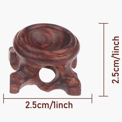 2 Pcs  Ball Bases,Crystal Ball Stand Natural Wooden Display Stand