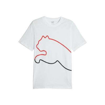 Puma T-shirt Grafica con Stampa Logo Uomo Top Bianco 680275-02