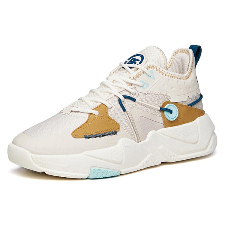 Anta Life Collection Reject Mediocrity Slip Resistant Cushioning Low Top Skateboard Shoes Men's White Brown 112138084-4