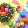 50/10Pcs Fillable Easter Eggs Opening Empty Plastic Egg Toys Colorful Candies Gift Packaging Boxes Easter Party Home Decorations