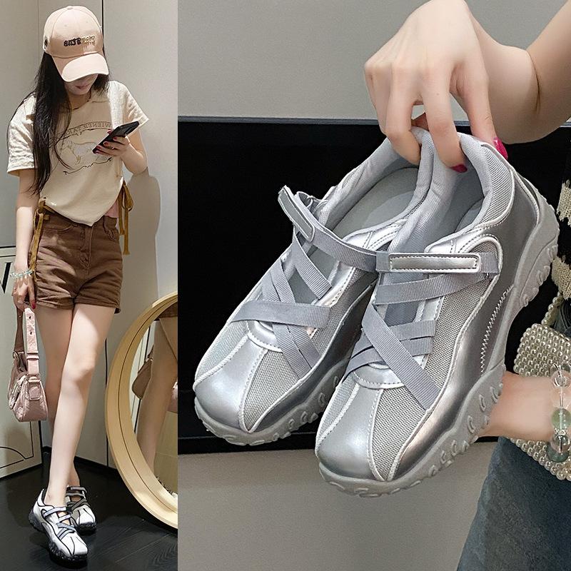 Sports style platform Mary Jane shoes women's 2025 summer new flat-soled retro single shoes functional casual ballet sandals