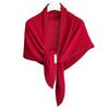 Wool Cashmere Knitted Large Triangle Scarf with Shawl Basic Women's Neck Protector