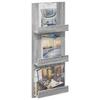 Magazine Shelf Grey Sonoma 43 X 11 X 102 Cm Particleboard