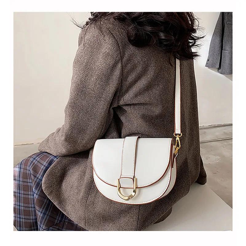 High-end Popular Single Shoulder Armpit Bags Half Moon Style Modern Large Capacity Square Bag Girls Light Luxury Crossbody Bag