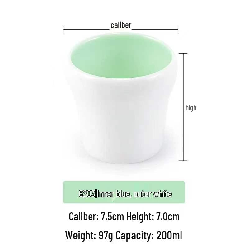 Dual-Color Melamine Tea Cup - Porcelain-Like Plastic Cup for Restaurants, Hot Pots, and Cafeterias
