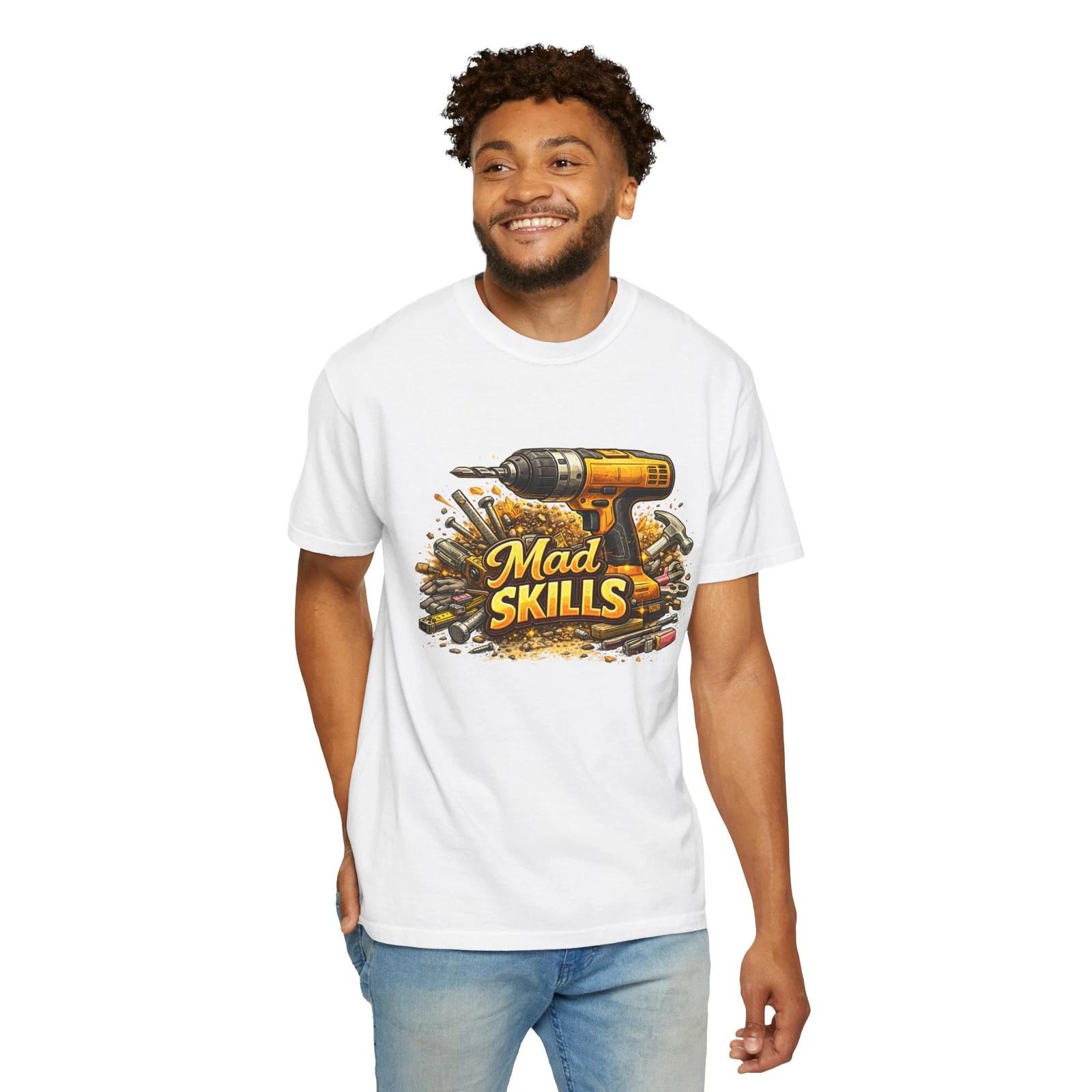 

Mad Skills Drill and Tools Carpenter T-Shirt | DIY Construction 4XL