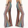 Boho Flower Print Gypsy Women Bell Bottom Loose Yoga Wide Leg Flared Long Pants