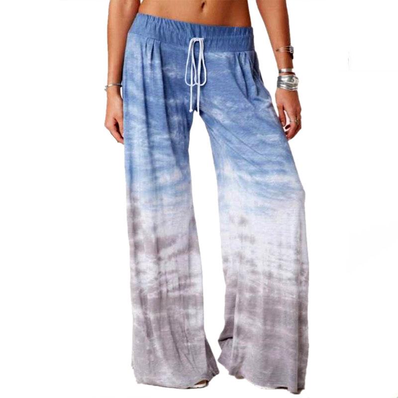 Women's Pants Loose Casual Comfortable Gradient Color Printing Yoga Wide Leg Pant Sports Pants
