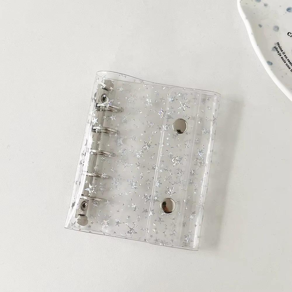Transparent Photo Storage Card Holder Sparkling M5 Stars Buckle Card Holder Book  Photo Collecting