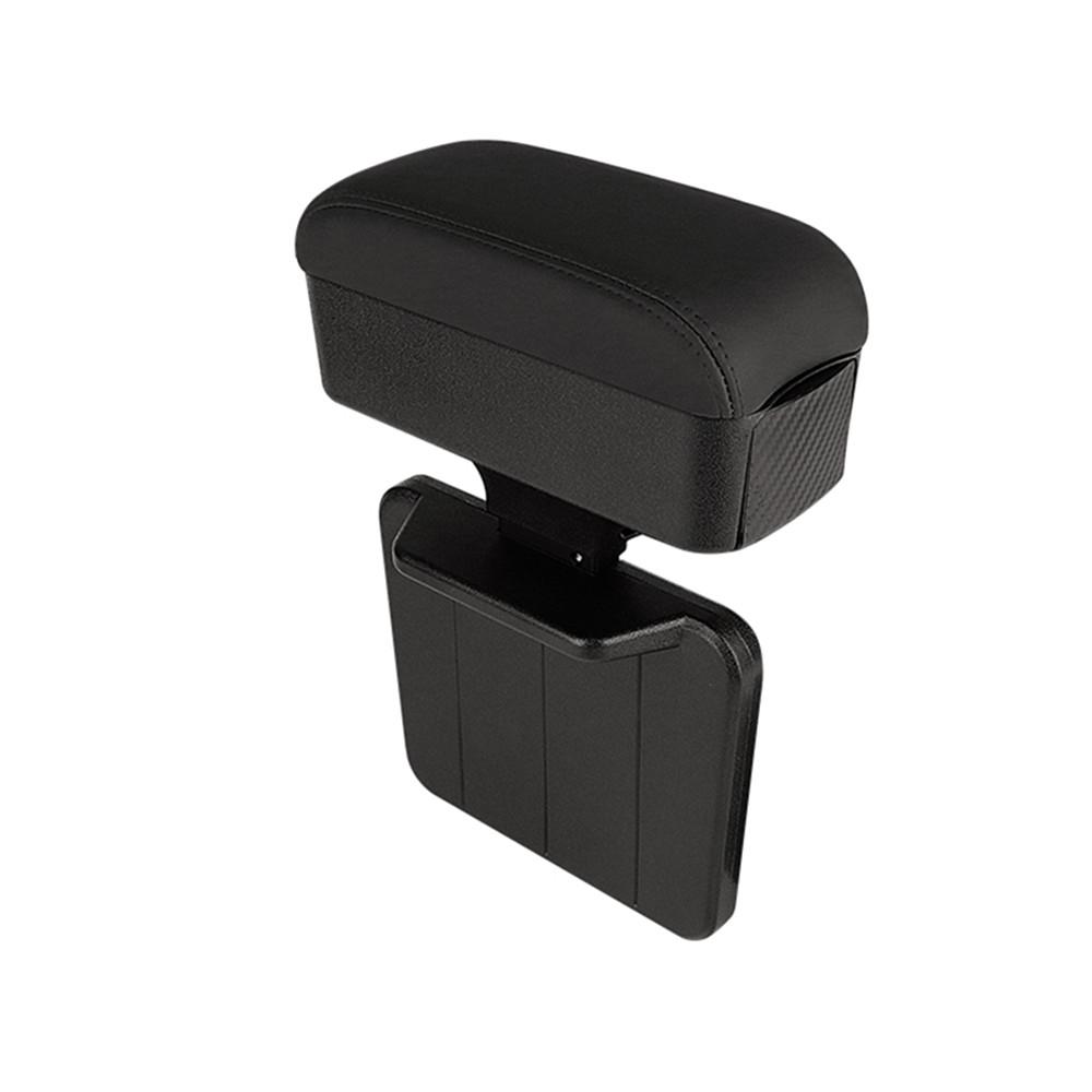 

Height Adjustable Car Center Console Gap Storage Organizer with Liftable Tray Elbow Support Armrest Pad for SUV Sedan