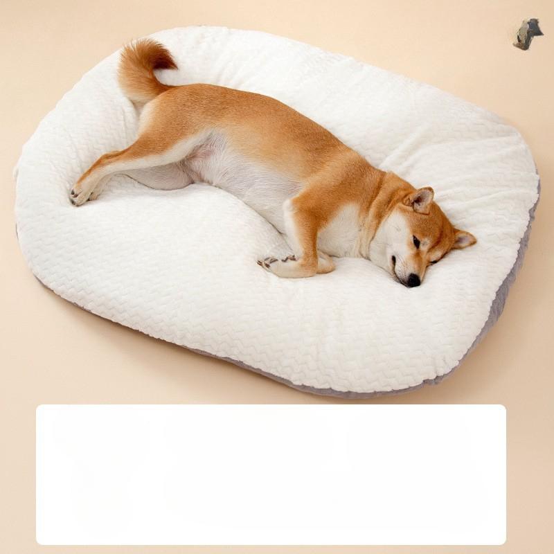 

Коврик для собак осенне-зимний утолщенный теплый жаккардовый хлопковый бархатный губчатый коврик для кошек и больших собак, спальный коврик для домашних животных S: 47 * 35 * 17cm