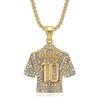 HNSP Lionel Messi Cristiano Ronaldo Jersey Pendant Chain Necklace For Men Boy Soccer Fan Gifts Football Zircon Accessories