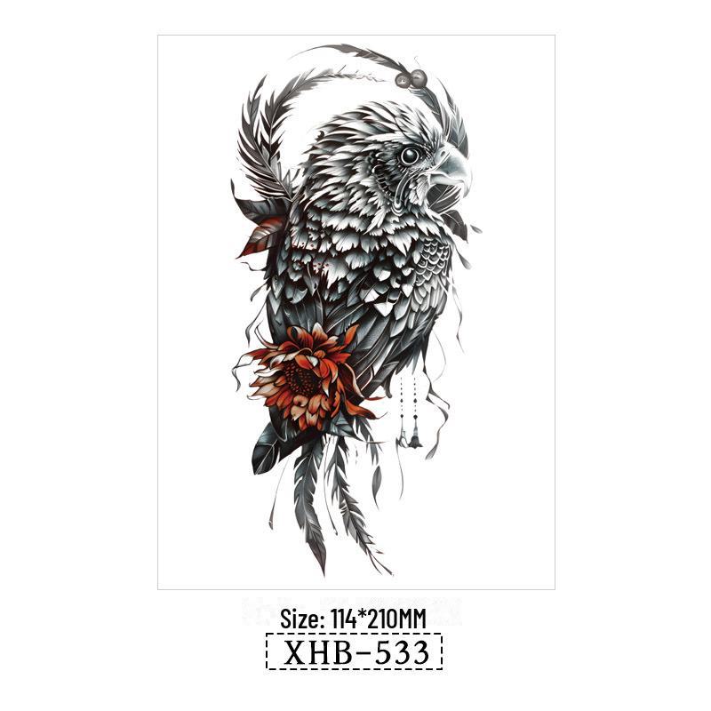 Vattentäta Svarta Djur Halvarm Tatuering Klistermärken