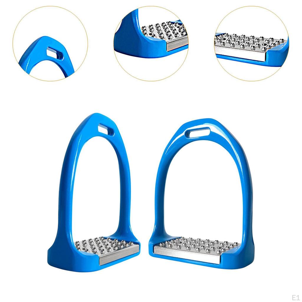 2 Pieces Horse Riding Stirrups Equestrian Equipment Lightweight Endurance Ride Caged
