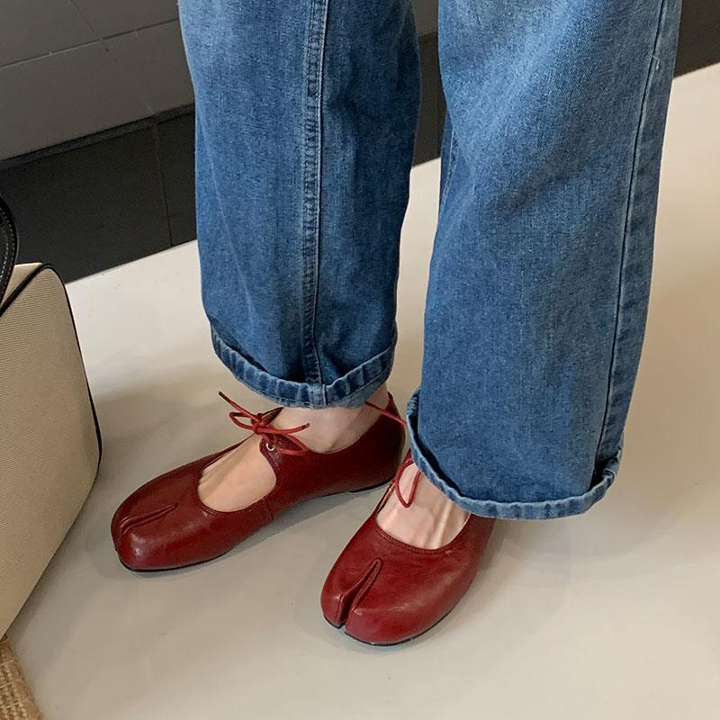 Mode Damen Flache Mary Janes Schuhe zum Hineinschlüpfen Mode Schmetterlingsknoten Schuhe Seltsame Zehen Damen Flats Mit Schuhen