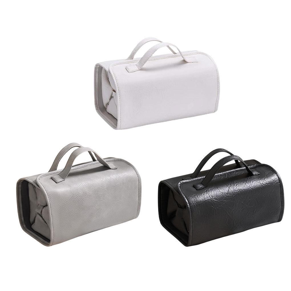 4 In 1 Travel Toiletry Bag 4 Detachable Compartments Hanging Makeup Bag PU Large Capacity Roll Up Cosmetic Bag for Travel