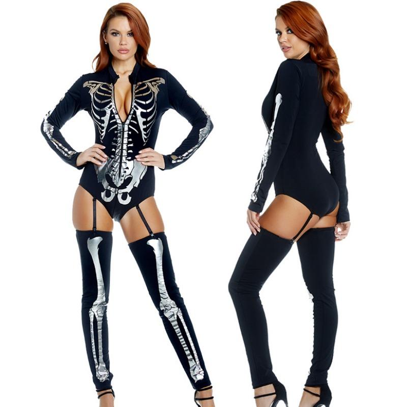 Christmas Skeleton Skeleton Horror Ghost Costume Halloween Costume Fashion Onesie New Dress