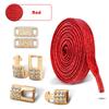 Luxury Gold Diamond buckle Shoelaces without ties Glitter Elastic Laces Sneakers Tennis No Tie Shoe laces Flat Shoelace for Shoe