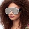 Y2K Oversized Luxury Brand Sunglasses Women Men Trend Punk Mirror Shades Vintage Sport Goggles