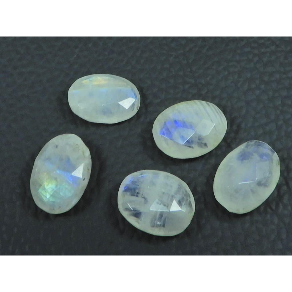 186Cts. Natural  Rainbow Moonstone Oval Cabochon Loose Gemstone 8Pcs Lot C-3856
