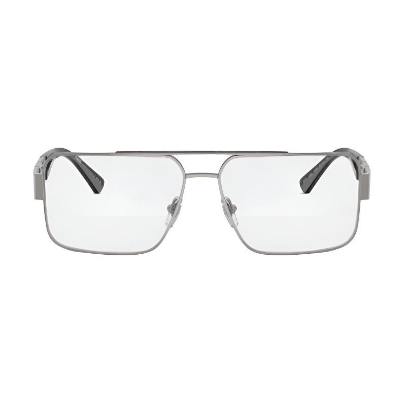 Versace Hollow Temple Design, Metal, Irregular Shape, Optical Glasses, Same Style for Men and Women, Gun 30560319 O1308-O100056-gun Color 58