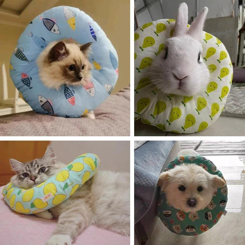 Pet Adjustable E-Collar Cat Dog Wound Healing Soft Protective Cone Prevent Licking and Biting Elizabeth Collar After Surgery