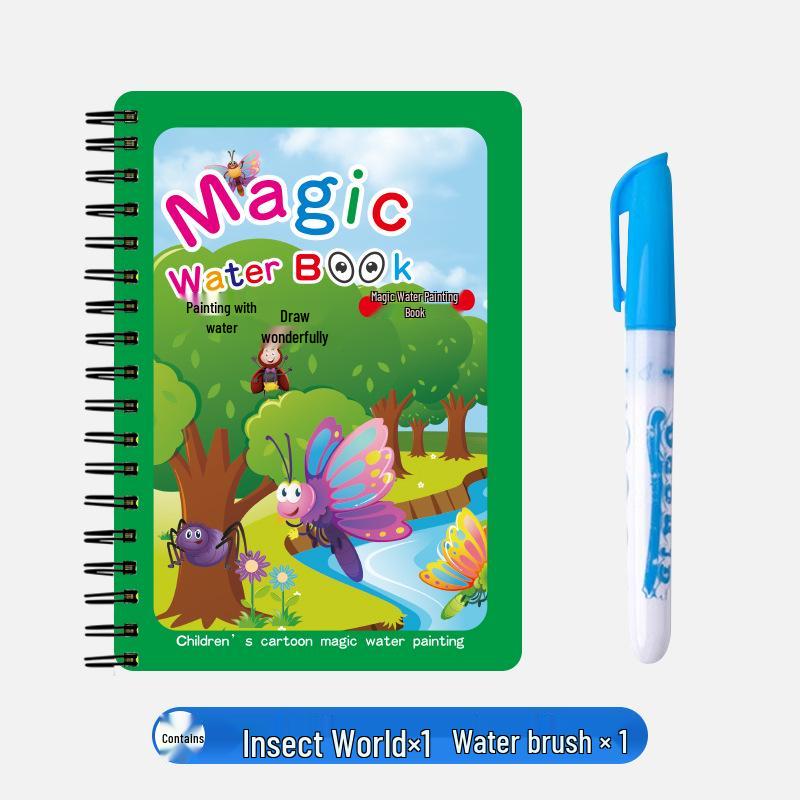 Livro de Pintura Mágica com Água DIY para Crianças: Álbum de Rabiscos e Colorir Silencioso