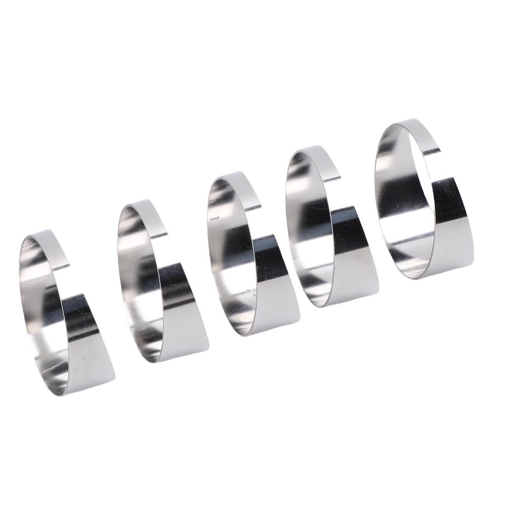 5Pcs 304 Stainless Steel Pie Cuts Tight Radius Deburred Not Welded for Automobiles Exhaust Pipe System Modification