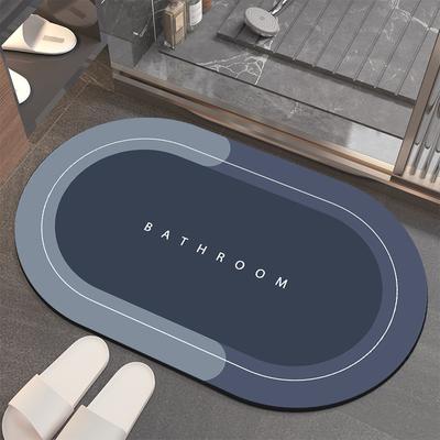 Technology Velvet Padded Water Absorption Pad Bathroom Simple Floor Mat Absorbent Quick-drying Bathroom Foot Mat Kitchen Toilet Carpet