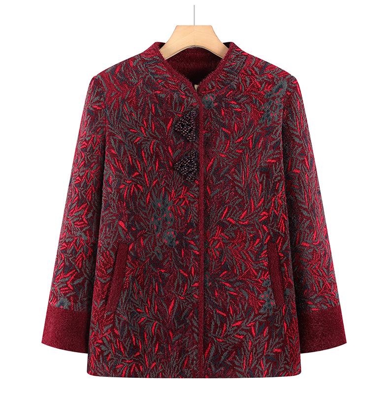 Grandma's Winter Wool Coat - Chinese Tang Suit Jacket for Wedding or Banquet