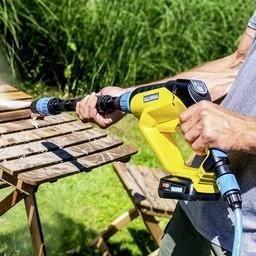 GLORIA MultiJet 18V Cordless Low Pressure Washer - 2.5 Ah Battery and Charger Included