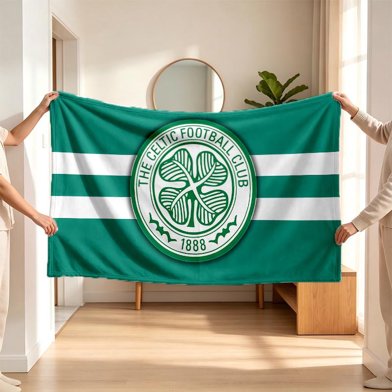 Celtic Football Club (1) Flannel blanket a soft accent for the bedroom and living room and a cozy home gift
