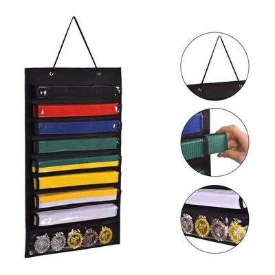 Useful Wall Hanging Medal Storage Bag Dustproof Felt Display Holder Belt Medal Felt Hanging Bag Household