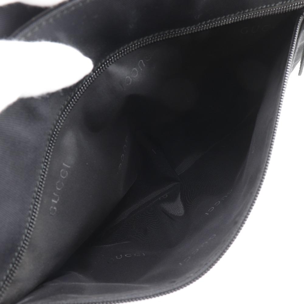 Gucci Shoulder Bag Black Nylon Canvas Unisex Used