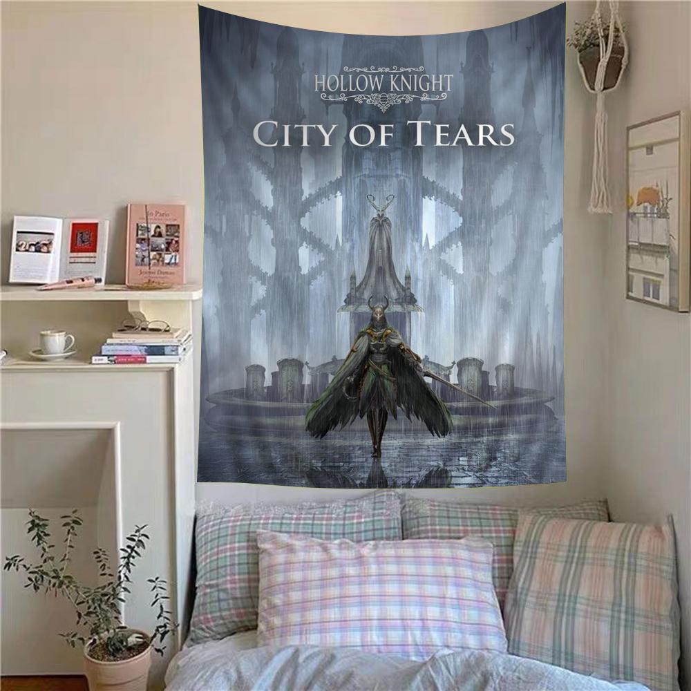 Game H-Hollow K-Knight Printed Large Wall Tapestry Hanging Tarot Hippie Wall Rugs Dorm Home Decor 50x70cm