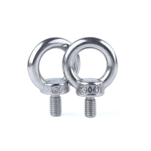 YFFSFDC M6 Eye Bolts, Set of 10, Stainless Steel, for Hanging, Reinforcement, and Auxiliary Hardware, Furniture
