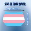 Transgender Pride Flag Car Hood Cover 4X5 Ft Polyester Car Bonnet Banner,Elastic Fabrics Can be Washed Suitable for SUV and Pickup Trucks