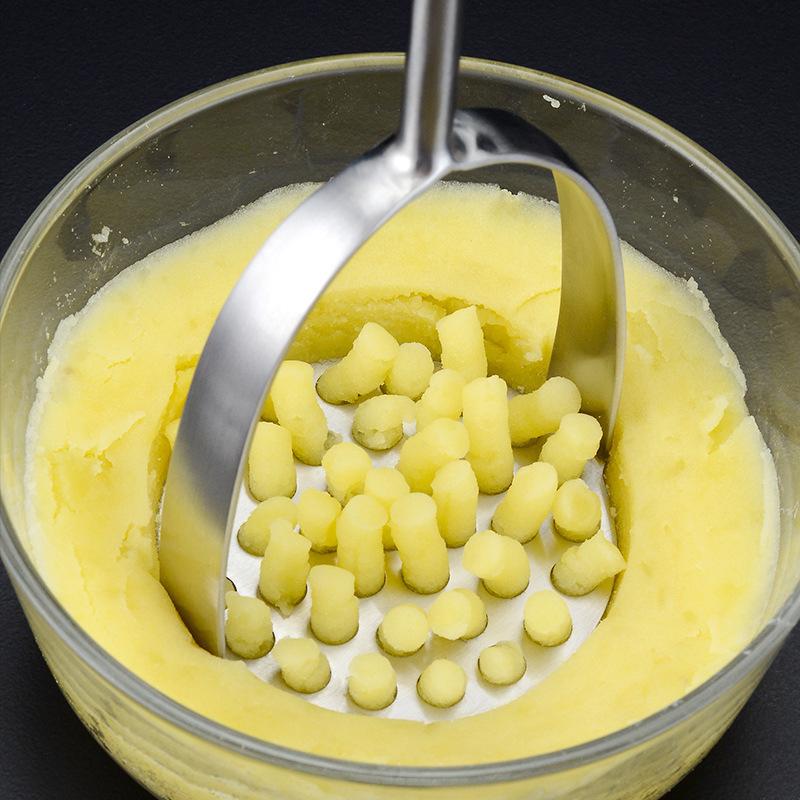 Stainless Steel Potato Masher Household Potato Presser Useful Handheld Potato Crusher Kitchen Gadget