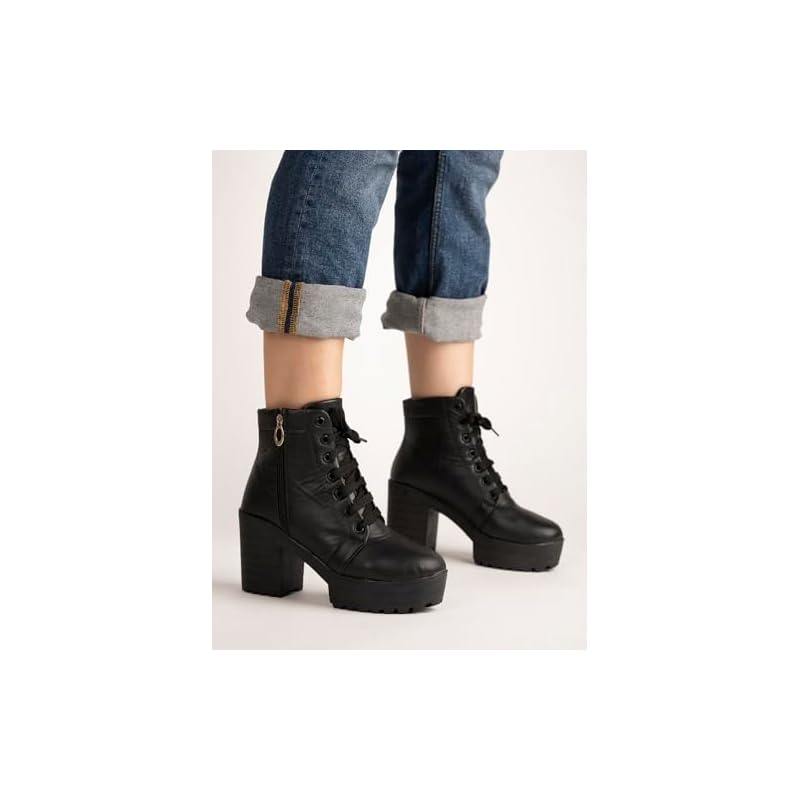 Shoetopia Girls Bt-Paris Black Ankle Boot - 3 Uk (Girls-Bt-Paris-Black) 3 UK