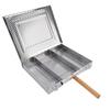 BBQ Grilling Basket Stainless Steel Portable Outdoor Camping Barbecue Basket with Detachable Dividers for Fish Meat